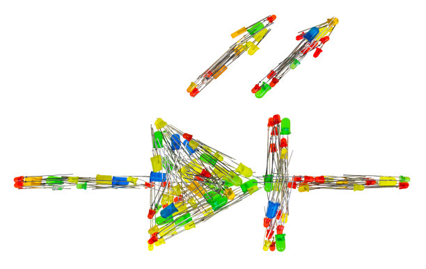 LED二极管的标准电子符号隔离在白色背景上图片下载