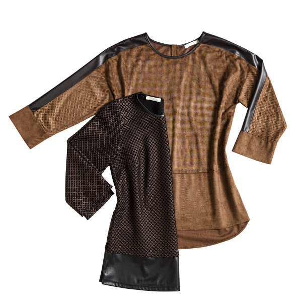 时尚的皮革衬衫孤立在白色背景上图片下载