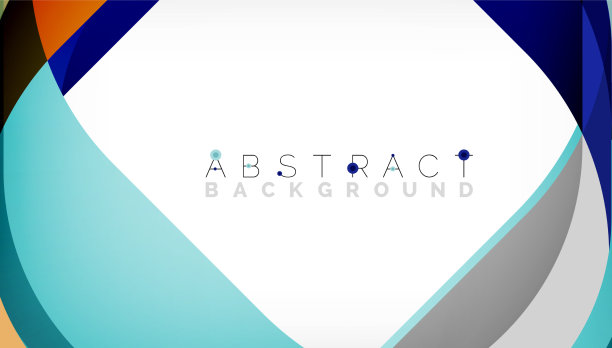 抽象的正方形形状与重叠的波浪图片下载