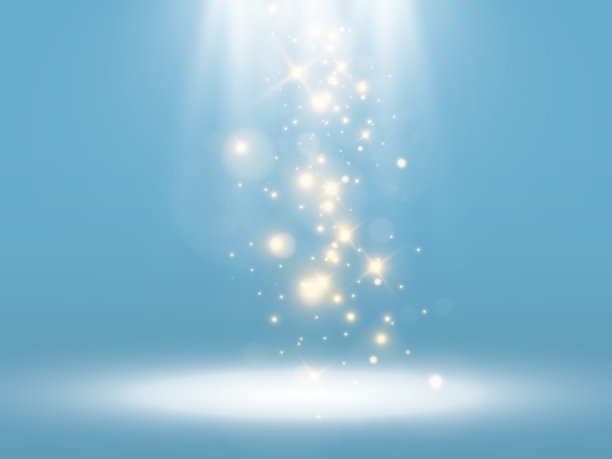 矢量插图的光效果。光线从上方照射下来。图片下载