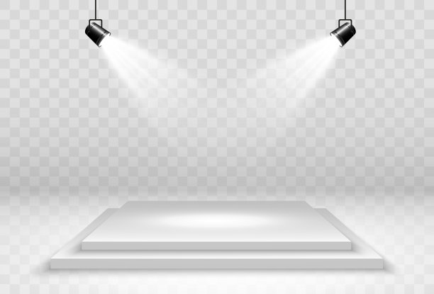 矢量插图的光效果。光线从上方照射下来。图片下载