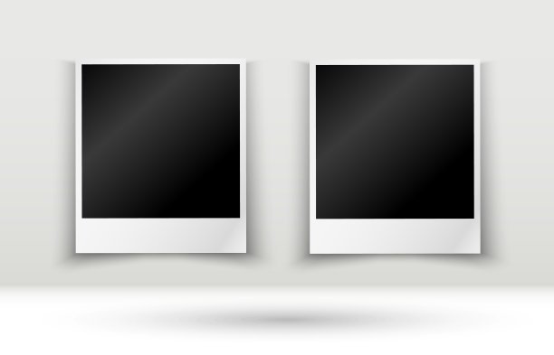 透明背景上的照片矢量插图。照片模型。图片下载