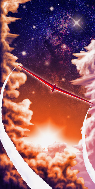 飞机在云中高高地飞行图片下载