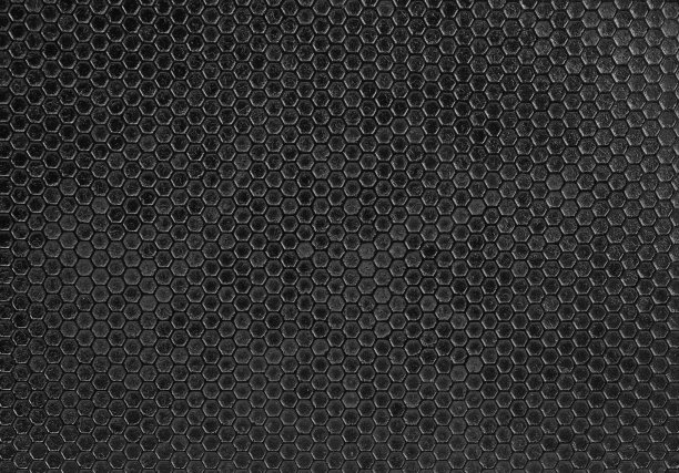 摘要黑色六边形背景。黑色金属的背景。几何结构图片下载