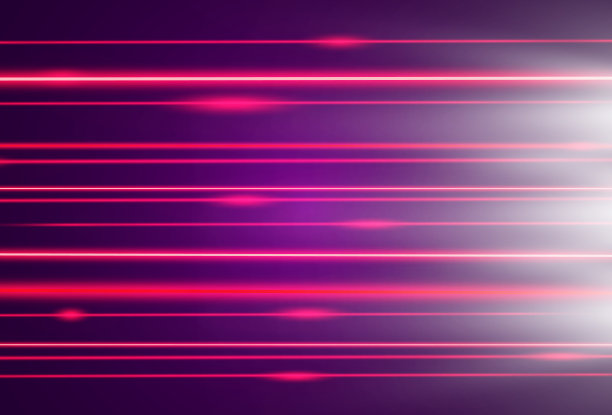 明亮美丽的激光束在透明的背景上。扫描激光。图片下载