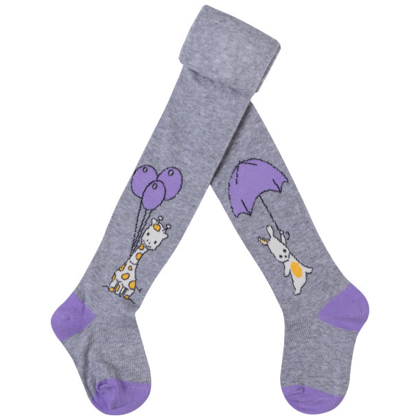 灰色儿童紧身衣，有可爱的图案，半折叠，白色的背景图片下载