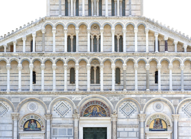 圣约翰洗礼堂的细节，在比萨，托斯卡纳，意大利图片下载