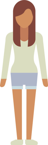 年轻女子站在女性的形象，没有脸图片下载