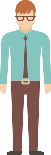 商人形象的办公室职员戴眼镜图片下载