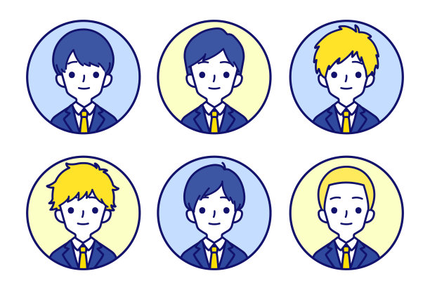 简单和可爱的高中男孩插图图片下载