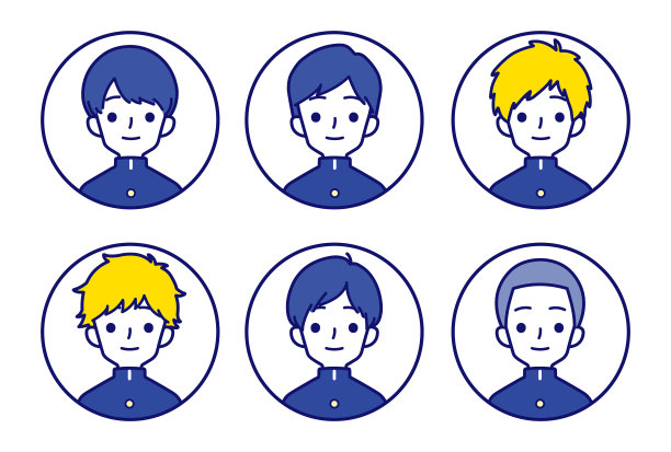 简单和可爱的高中男孩插图图片下载