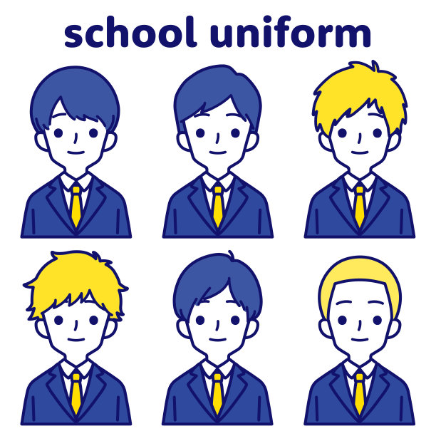 简单和可爱的高中男孩插图图片下载