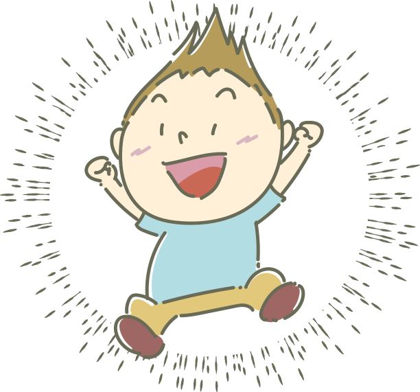 男孩跳起来高兴的插画/插画材料(矢量插图)图片下载