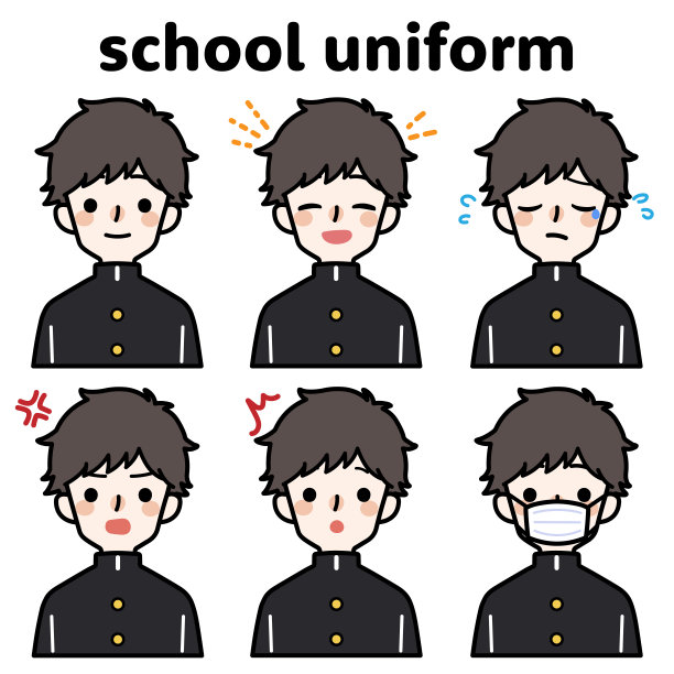 简单和可爱的高中男孩插图图片下载