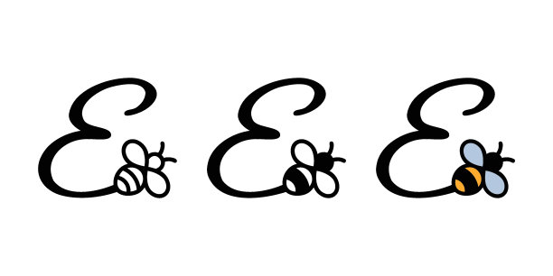 字母E是蜜蜂字母组合的首字母图片下载