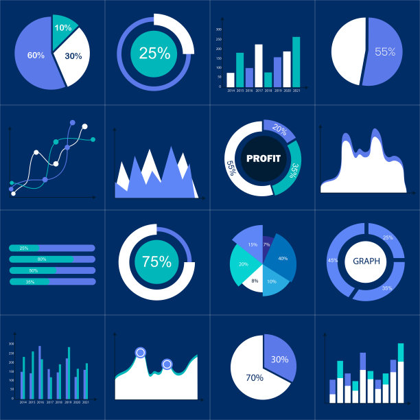 图形和图表图标集图片下载