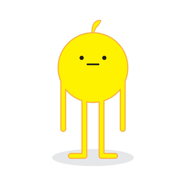 带有黄色怪咖的抽象图标。疯狂的卡通人物插画设计。矢量插图。股票的形象。图片下载