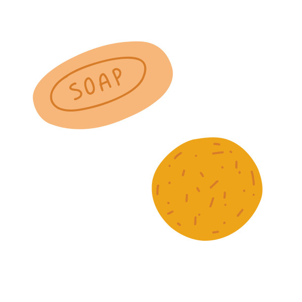 固体肥皂和洗发水在卡通平面风格孤立在白色背景上。零浪费环保浴室配件矢量插图图片下载