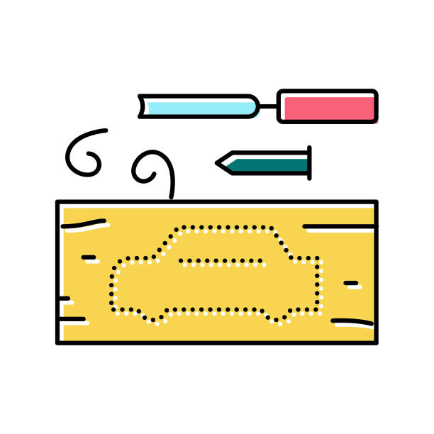 Diy套件玩具彩色图标矢量插图图片下载