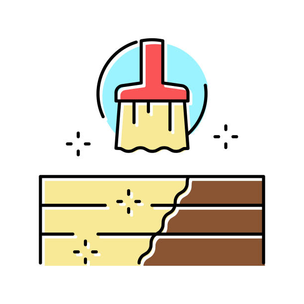 甲板和天井修复颜色图标矢量插图图片下载