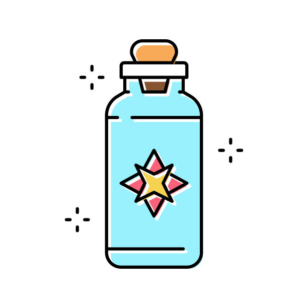 药水波西米亚彩色图标矢量插图图片下载