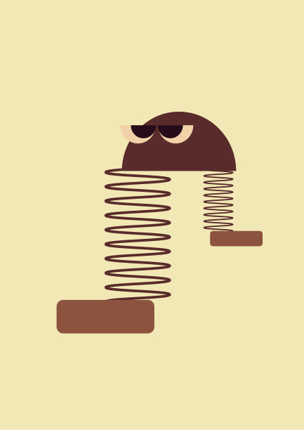 插图巧克力黄色平坦波西米亚几何中性色设计海报图片下载