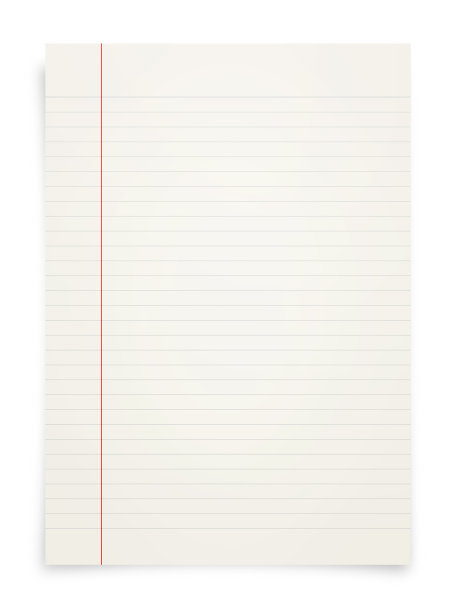白纸纸孤立在白色与剪切路径。白色的笔记本纸。图片下载