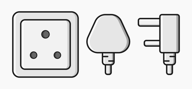 电源插座插头南非型m矢量平面插图图片下载