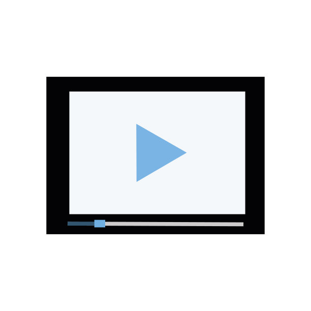 视频图标的白色背景为网站设计图片下载