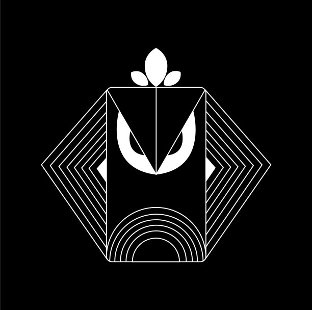 抽象墙框黑白墙框图片下载