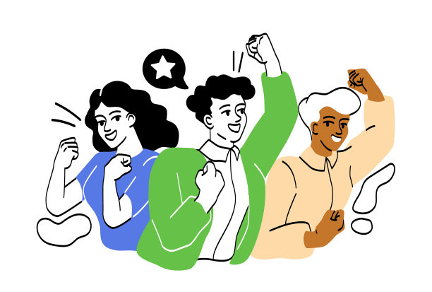 人们庆祝成功图片下载