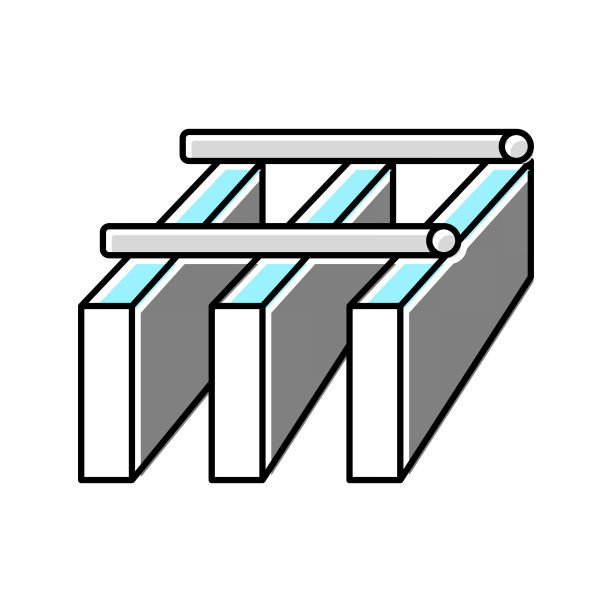 条形光栅金属彩色图标矢量插图图片下载