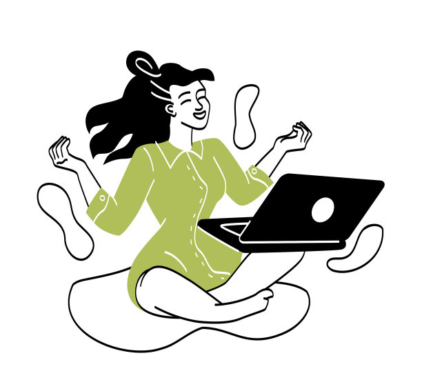 女性冥想的概念图片下载