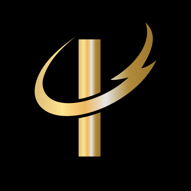 豪华首字母金色我设计的金色彩色标志图片下载