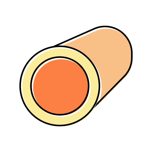 管道金属型材彩色图标矢量插图图片下载