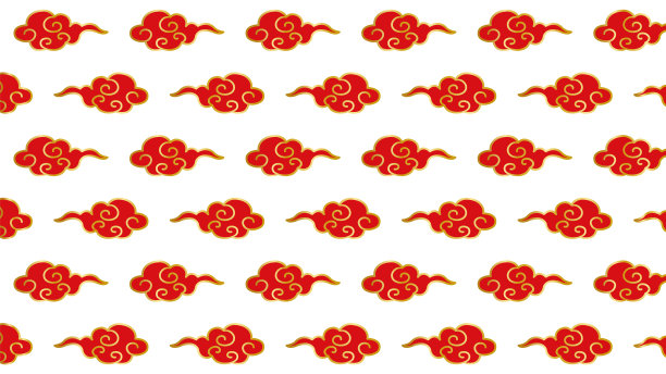 云图案插画的传统中国风格图案。图片下载