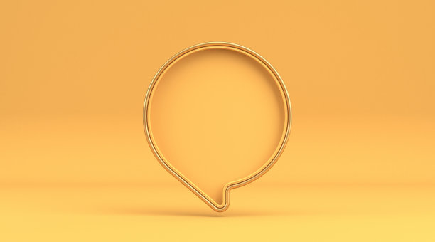 圆圈气泡谈话标志3D图片下载