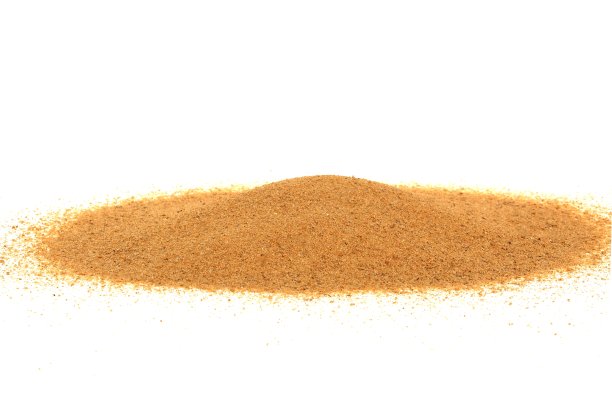 散落的沙子散落在白色的背景上。图片下载