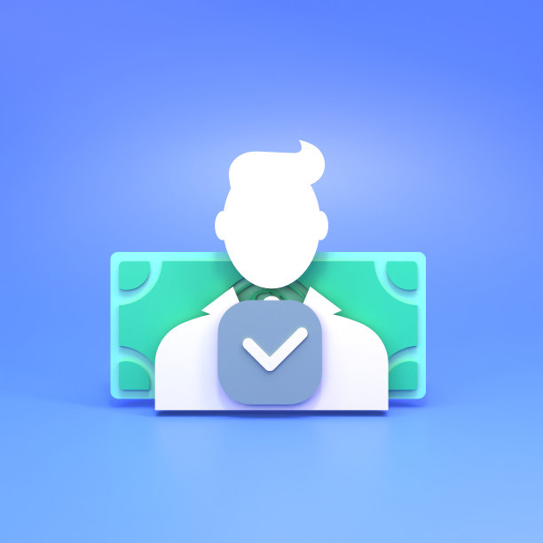 商人图标和核准标志。3 d渲染。图片下载