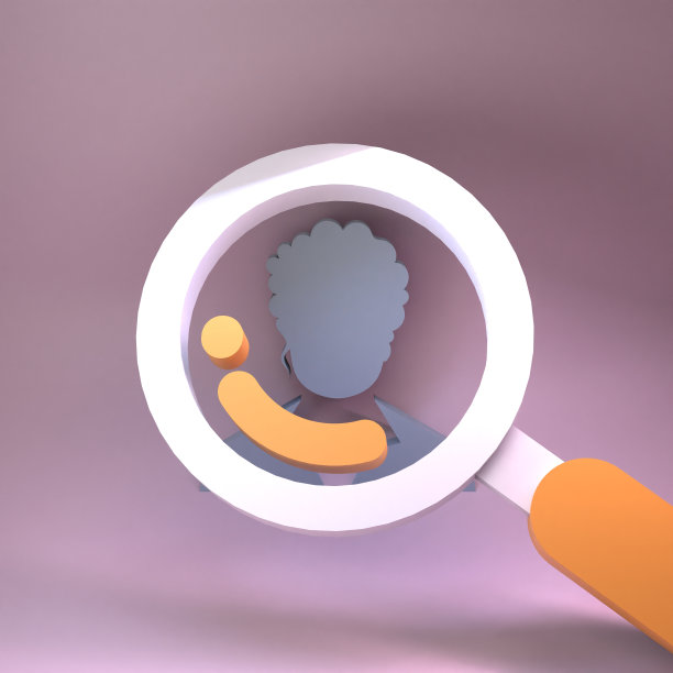 放大镜。寻找员工的概念。3 d渲染插图。图片下载