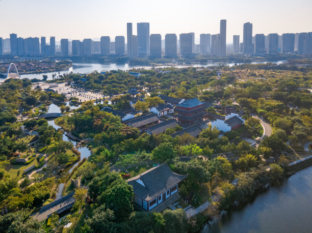 航拍福建省厦门集美区园博苑图片下载