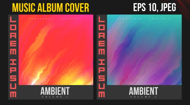 音乐专辑封面的网页展示。CD封面与黑胶唱片矢量设计。适合用作海报，传单，横幅，传单，书封面，小册子，介绍，恍惚，最小，电子，电子，冷却，环境图片下载
