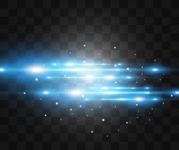 浅蓝色矢量特效。在黑暗的背景上闪耀着美丽明亮的线条。图片下载