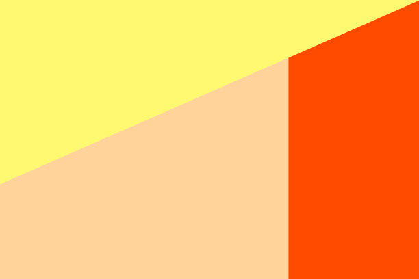 设计的几何背景。三种颜色:橙色和米色，秋季淡色。时尚的组合。柔和而充满活力的颜色。简约的设计。图片下载