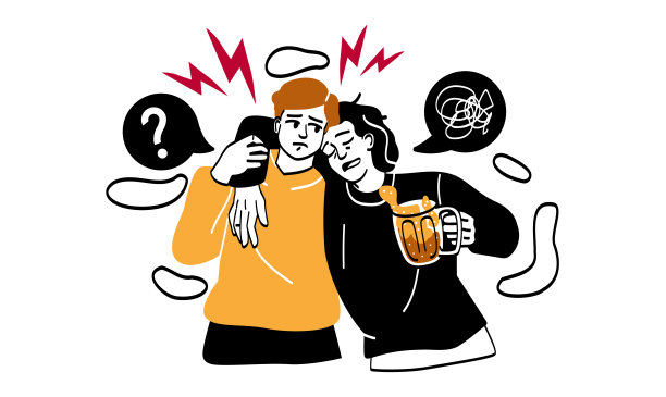 酒精滥用和成瘾的概念图片下载