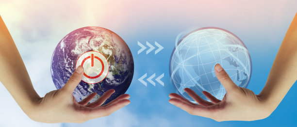 世界环境日和快乐地球日与人类的手，未来技术和可持续生态的概念，地球地球，拯救，保护，生态，横幅3d渲染图片下载
