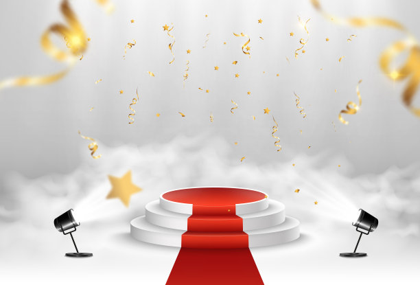 矢量插图为获奖者。表彰得奖者的台子或平台。图片下载