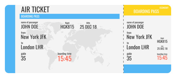 机票。矢量插图。图片下载