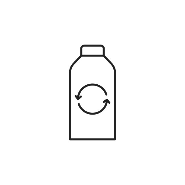 回收塑料瓶。Eco图标。高质量的黑色矢量插图。图片下载