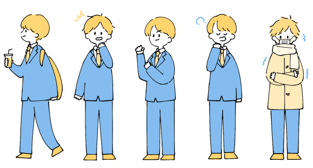 一个粗糙的触摸高中男孩的插图图片下载